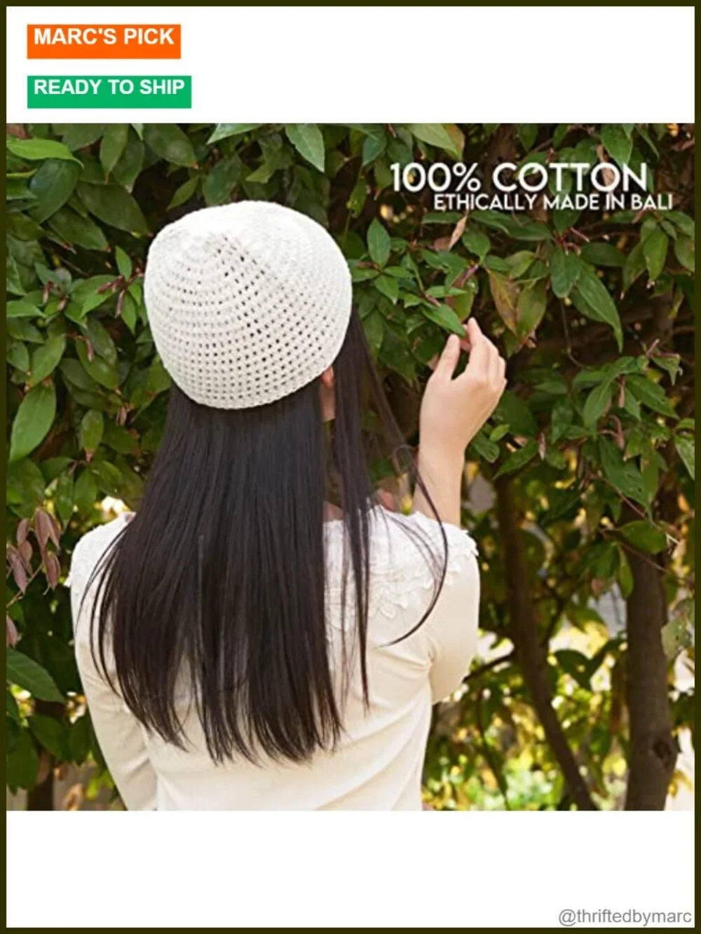 100% Cotton Beanie Skull Cap | Kufi Prayer Hat for Sensitive Skin Chemo